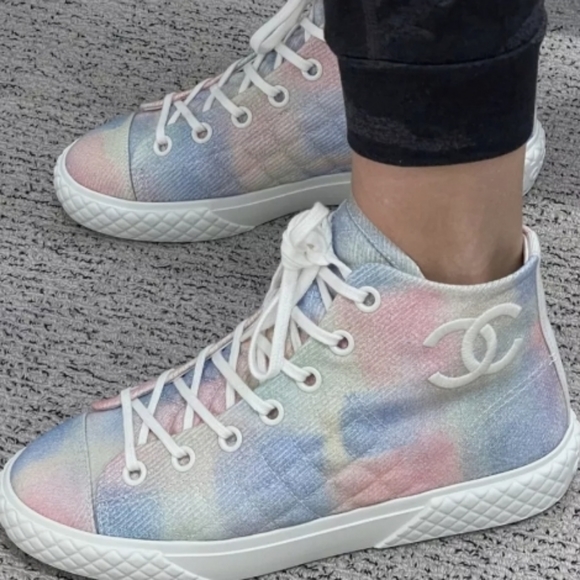 No Offers Please Host Pick 7/14 💕Authentic CHANEL Hightops - Picture 3 of 7
